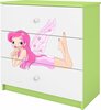 Kummut Kocot Kids Babydreams Fairy With Wings, 80 x 41 x 80.5 cm, valge/roheline