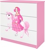 Kummut Kocot Kids Babydreams Princess On Horse, valge/roosa, 80 x 41 x 8.5 cm