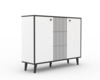 Kummut Adrk Furniture Fadi, valge/must