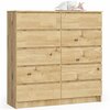 Kummut Akord Furniture Factory K120 94036010, 40 x 120 x 121 cm, pruun
