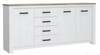 Kummut Forte Elara ERXK241-C586, 42 x 206 x 96 cm, valge/pruun