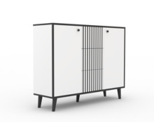 Kummut Adrk Furniture Fadi, valge/must