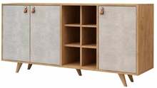 Kummut Kalune Design Prilika, 40 x 140 x 89 cm, tamm/valge