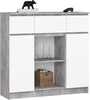 Kummut Akord Furniture Factory K100, 101 x 35 x 98 cm, valge/hall