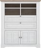 Kummut Forte Aletta TIQK425, 42.3 x 115.3 x 136.1 cm, valge/pruun