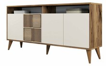 Kummut Kalune Design Milan 160, 35 x 160 x 78 cm, kreem/pähkel