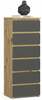 Kummut Akord Furniture Factory CL6, 40 x 35 x 109 cm, 6 sahtliga, pruun/hall