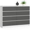 Kummut Akord Furniture Factory K140, 138 x 40 x 99 cm, valge/hall