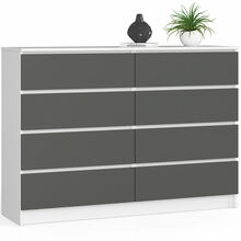 Kummut Akord Furniture Factory K140, 138 x 40 x 99 cm, valge/hall