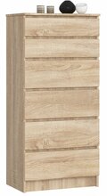 Kummut Akord K60, 60 x 40 x 130 cm, sonoma tamm