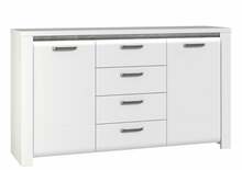 Kummut Forte Brugia BUGK231B, 42 x 161 x 89 cm, valge