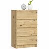 Kummut Akord K60 4, 40 x 60 x 99 cm, pruun/tamm