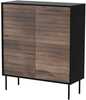 Kummut Cama Meble 4D Cortina, 102 x 40 x 118 cm, must/pähkel