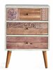 Kummut Kalune Design Liza 854KLN3405, 35 x 50 x 68 cm, valge/pähkel