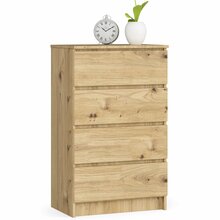 Kummut Akord K60 4, 40 x 60 x 99 cm, pruun/tamm