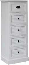 Kummut Home4you Meldon 89134, 45 x 35 x 116.5 cm, valge