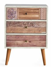 Kummut Kalune Design Liza 854KLN3405, 35 x 50 x 68 cm, valge/pähkel