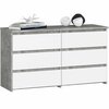 Kummut Akord Furniture Factory CL100 6SZ, 100 x 35 x 57 cm, valge/hall