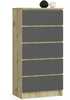 Kummut Akord Furniture Factory K60 OP0LK-6ARTSZAR004, 60 x 40 x 121 cm, pruun/hall