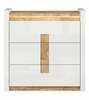Kummut Black Red White Alameda, 97 x 41 x 96.5 cm, tamm/valge