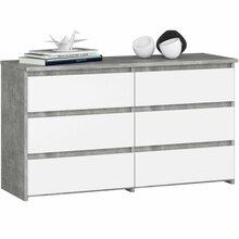 Kummut Akord Furniture Factory CL100 6SZ, 100 x 35 x 57 cm, valge/hall