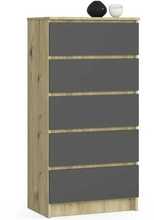 Kummut Akord Furniture Factory K60 OP0LK-6ARTSZAR004, 60 x 40 x 121 cm, pruun/hall