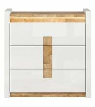 Kummut Black Red White Alameda, 97 x 41 x 96.5 cm, tamm/valge