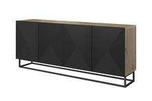 Kummut Bogart Asha 200, metalljalgadega, 200 cm, pruun/must