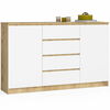 Kummut Akord K160 2D 4SZ CLP, 40 x 160 x 99 cm, tamm/valge