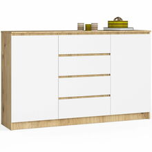 Kummut Akord K160 2D 4SZ CLP, 40 x 160 x 99 cm, tamm/valge