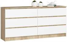 Kummut Akord K160, 40 x 160 x 77 cm, tamme värv/valge