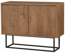 Kummut Kalune Design Zuri, must/pähkel, 90 x 36 x 72 cm