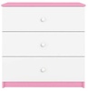 Kummut Kocot Kids Babydreams KOBDROBWZ, 41 x 80 x 80.5 cm, valge/roosa