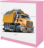 Kummut Kocot Kids Babydreams Truck, 41 x 80 x 80.5 cm, valge/roosa