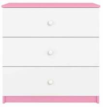 Kummut Kocot Kids Babydreams KOBDROBWZ, 41 x 80 x 80.5 cm, valge/roosa