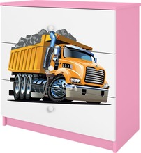 Kummut Kocot Kids Babydreams Truck, 41 x 80 x 80.5 cm, valge/roosa