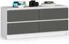 Kummut NORE K120 4, hall/valge