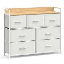 Kummut Songmics LTS137B01, 98 x 85 cm, 7 kangast sahtliga, valge