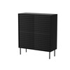 Kummut Cama Meble 4D Cortina, 102 x 40 x 118 cm, must