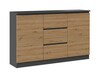 Kummut Top E Shop 2D2S, 120 x 30 x 75 cm, antratsiit/tamm
