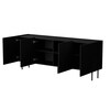 Kummut Cama Meble Lucca 4D, 200 x 40 x 80 cm, must