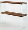 Konsoollaud Kalune Design Venedik, 30 x 90 x 80 cm, pähkel/läbipaistev