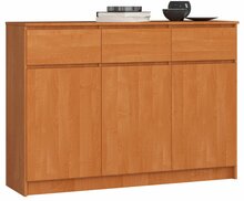 Kummut Akord K140, 40 x 138 x 99 cm, 3 sahtliga, pruun