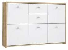 Kummut Forte Best V, 29.6 x 113.9 x 77.3 cm, tamm/valge