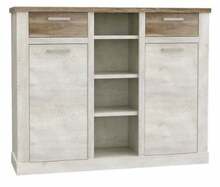 Kummut Forte Duro DURK331, 41 x 160 x 128 cm, valge/tamm