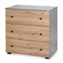 Kummut Klups Pauline, 80 x 48 x 81 cm, grafiit-tamm