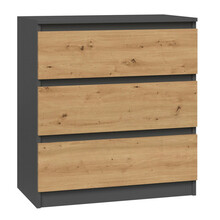Kummut Top E Shop Malwa M3, 40 x 70 x 77 cm, antratsiit/tamm