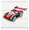 Kummut Kocot Kids Babydreams Racing Car, 41 x 80 x 80.5 cm, valge