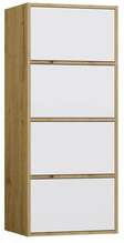 Kummut Halmar Alma Front Biel, 48.5 x 40 x 119.5 cm, valge/artisan tamm