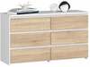 Kummut Akord CL100 6SZSZ, 100 x 35 x 57 cm, tamm/pruun/valge